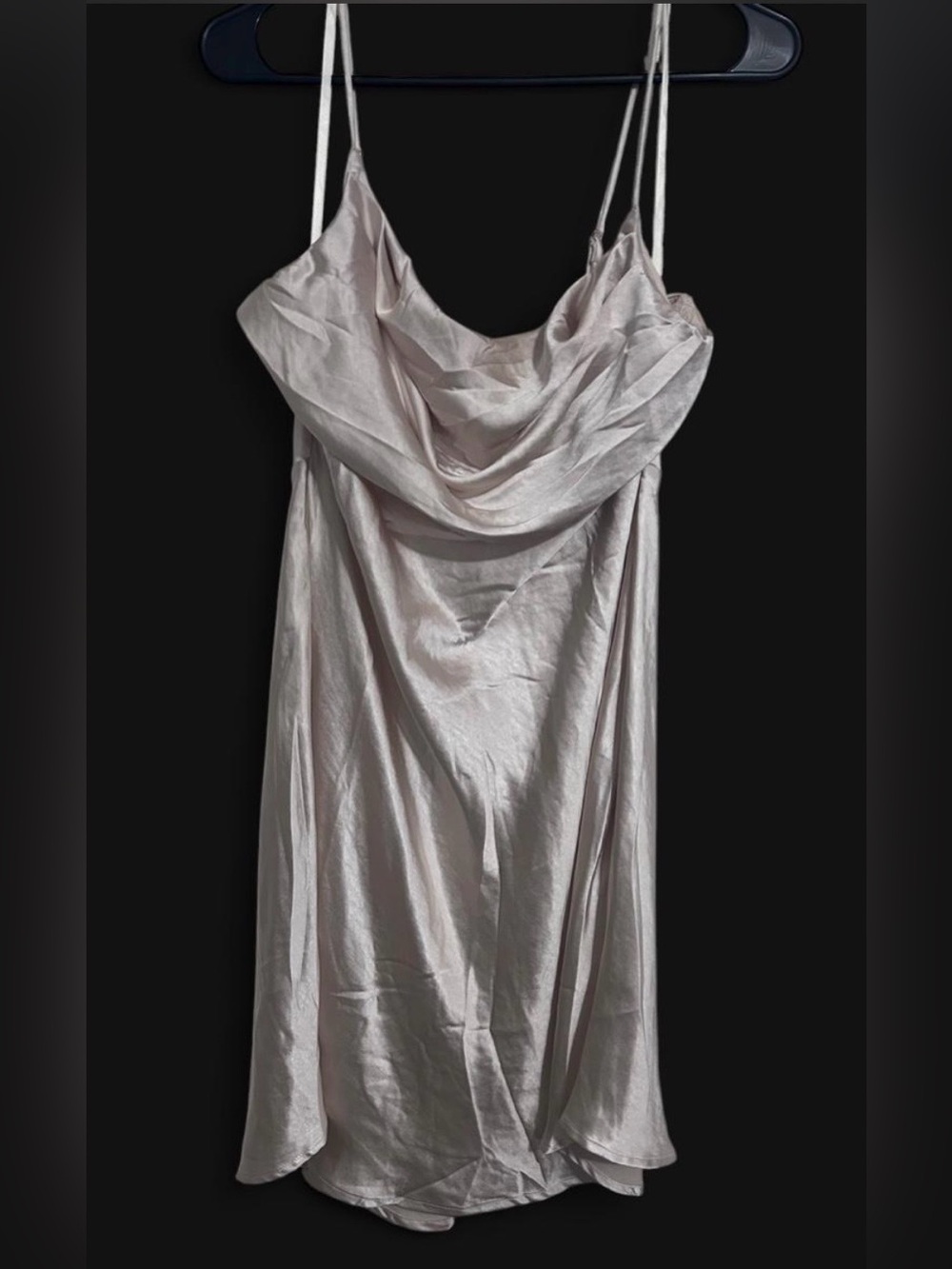 Selfie Leslie Cowl Neck Dress in Champagne
